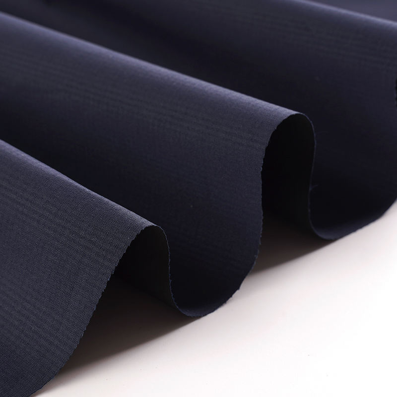 75D*150d double line ribstop pongee fabric black pu membrane laminated fabric